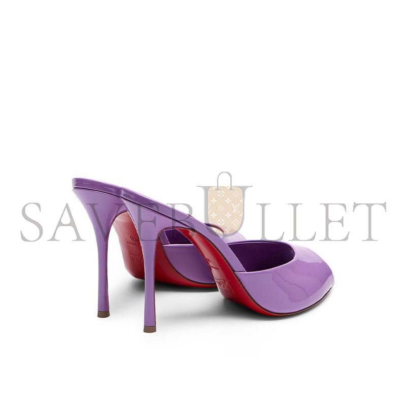 CHRISTIAN LOUBOUTIN ME DOLLY 100 PATENT LEATHER MULES 